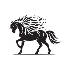 Vector Illustration of Horse Silhouette.
