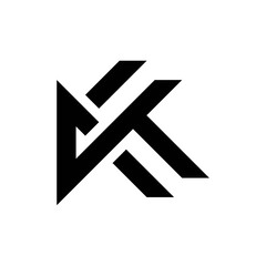 Fototapeta premium Alphabet letters Initials Monogram logo AK, KA, A and K, Alphabet Letters AK minimalist logo design