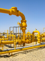 Recently installed pipework modification in a gas production unit in Egypt