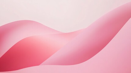 Photo of, Pink background with smooth gradients and minimalist design elements for banner template, white space in the center of the page for text