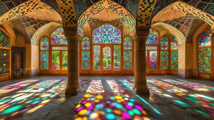 Obraz premium Shiraz: Exploring Eram Garden, a Stunning Rose Garden in Persia, Iran