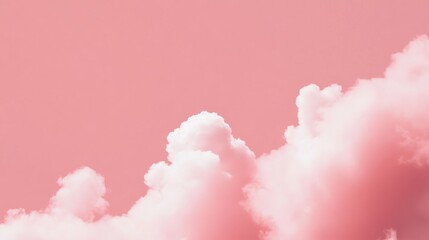 Photo of, Pink background with soft clouds for design, banner template