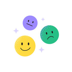 Wellness and a balanced life.Mental and emotional health icon.Vector flat illustration isolated on a white background.