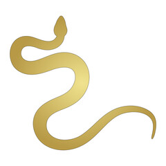 Fototapeta premium Gold color snake zodiac vector design, for Chinese New Year, eps 4