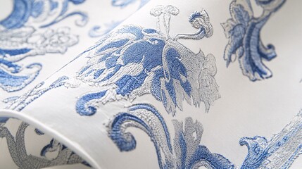 Elegant Traditional Thai Fabric Design with Intricate Patterns