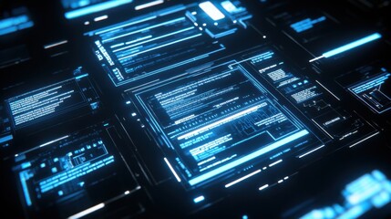 Modern Digital Interface with Multiple Text Boxes