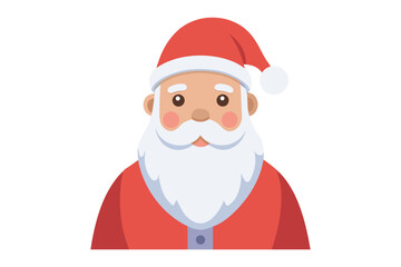 Santa Claus illustration in flat style. Vector illustration.