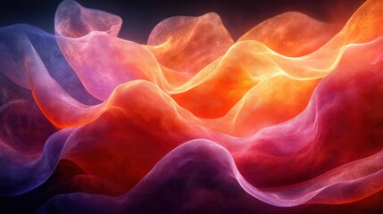 Abstract Colorful Fabric Waves