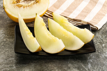 Sweet juicy ripe melon slices