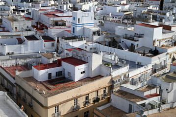 Architecture de la ville de Cadix vue de la cath&eacute;drale