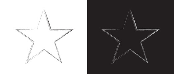 Obraz premium Star stroke icon set. vector isolated on a white background. vector illustration.