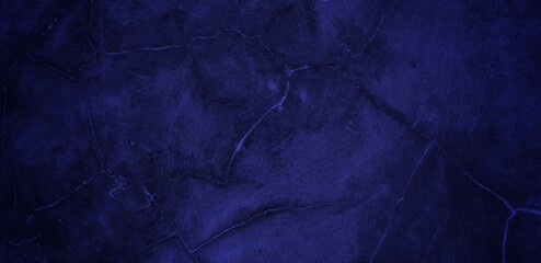 Fototapeta premium long background of cracked wall blue color. blue wall texture background marked by long exposure to the elements outdoors and painting peeling off.