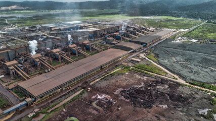 Fototapeta premium Nickel extraction, effects on environment, East Sulawesi, Indonesia.