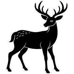 Obraz premium deer silhouette vector