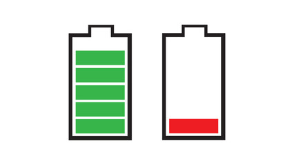 full and low battery icon