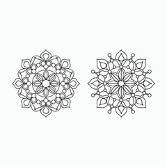 snowflake floral mandala vector illustration