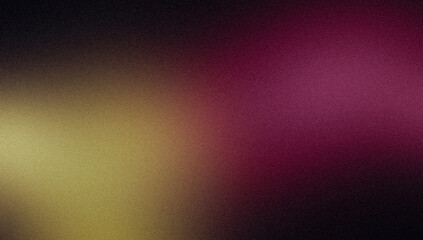 Elegant color wave gradient texture backdrop. Abstract dark yellow magenta orange black color flow, wave shaped, vibrant noisy, grainy gradient, website header, cover