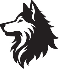 Obraz premium Creative Dog Silhouette white background