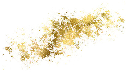 Gold Foil Frame Golden stroke on transparent background.Holiday background with glowing golden particles.Gold sparkle  luxury sparkling for posdcard.