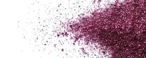 Purple glitter explosion on a white background, ideal for crafting or decoration projects.