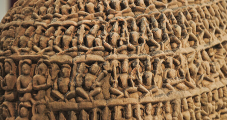 Close-up View On Varaha - Colossal Boar Is Third Incarnation Of Lord Vishnu. Varaha and His Consort Bhumi. Varaha Is Depicted As Boar Or In Anthropomorphic Form, With Boar's Head And Human Body