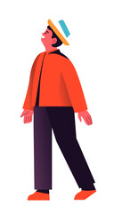 Traditional Character in Red Outfit