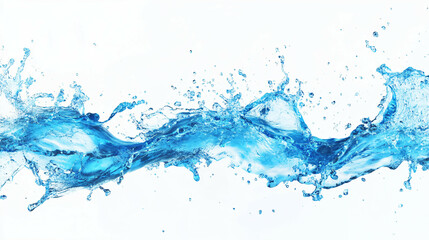 Water Splash Isolated on White Background.