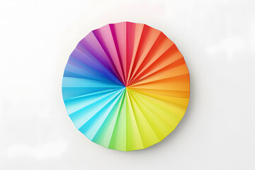 Obraz premium Top view 3d pie chart isolated on white