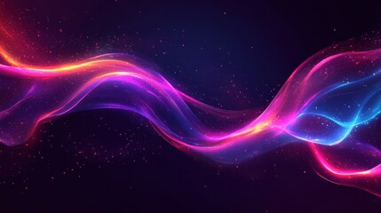 Obraz premium Cool and Breezy Abstract Summer Vector Banner