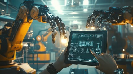Naklejka premium The Robotics in Action