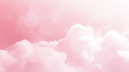 Photo of, Pink background with subtle gradient and soft clouds for design, banner template