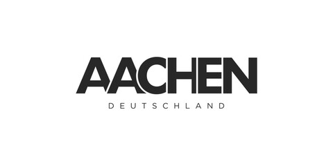 Aachen Deutschland, modern and creative vector illustration design featuring the city of Germany for travel banners, posters, and postcards.
