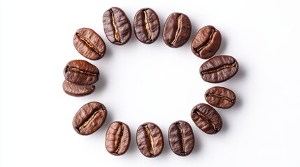 Fototapeta premium The Circular Coffee Bean Arrangement