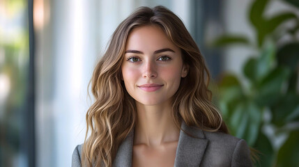 Fototapeta premium Confident businesswoman in modern office 