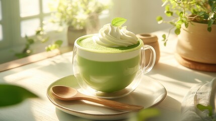 Fototapeta premium The Matcha Dessert Delight
