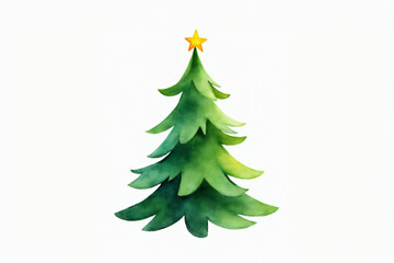 Obraz premium beautiful watercolor christmas fir tree makes lovely stock illustration various holiday designs publications