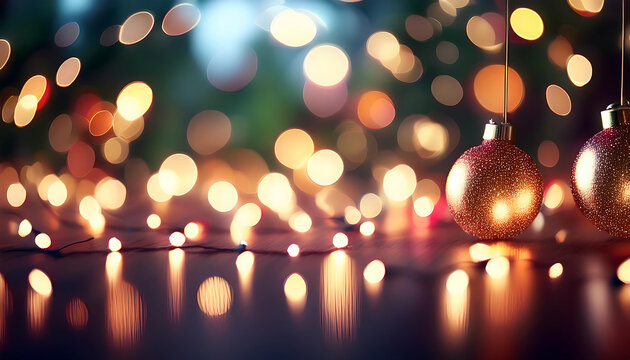 Softly glowing Christmas lights create a beautiful blurred background effect. _1(784)