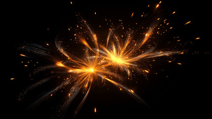 Obraz premium firework on black backgroud