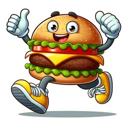 hamburger with thumbs up gesture