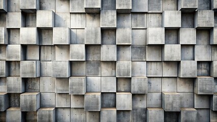 Minimalist abstract concrete wall of uneven square