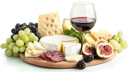 red wine and grapes
