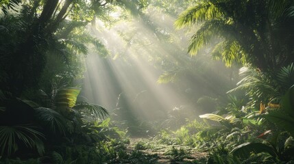 Fototapeta premium an area of ​​coconut trees in a tropical region