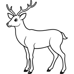 Fototapeta premium deer silhouette vector