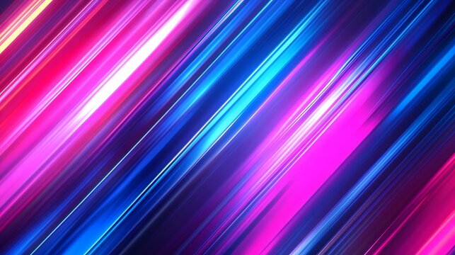 Neon light windows moving in to deep space center zoom effect, bright blue and pink. futuristic explosion of colors in the shape of blue windows. Modern futuristic. pattern-like scape. Background