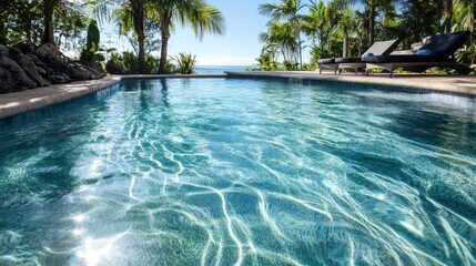 Obraz premium Crystal-clear swimming pool