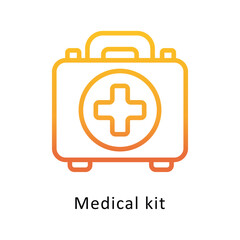 Fototapeta premium Medical kit vector Outline Gradient Design icon. Cancer Symbol on White background EPS 10 File