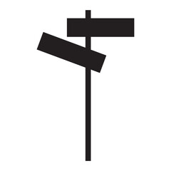 Signpost and direction icon. vector illustration.