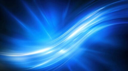 Abstract Blue Light Waves Background Design