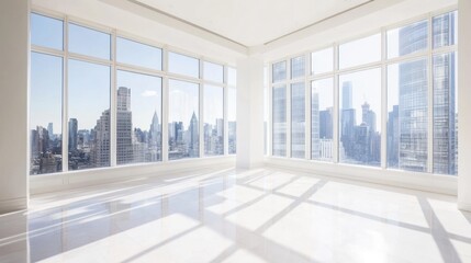 Modern Room with City View and Abundant Natural Light