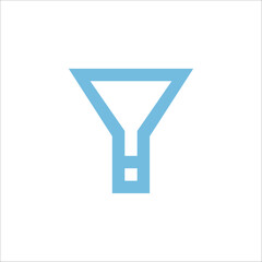 Filter icon button vector logo art illustration.eps